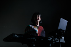 Gillian Grace of New Order performing on stage at Budweiser Stage in Toronto, CANADA