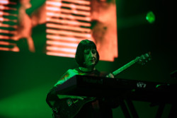 Gillian Grace of New Order performing on stage at Budweiser Stage in Toronto, CANADA