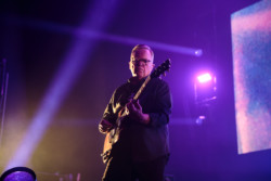 Bernard Sumner of New Order performing on stage at Budweiser Stage in Toronto, CANADA