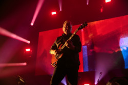 Bernard Sumner of New Order performing on stage at Budweiser Stage in Toronto, CANADA