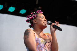 Rapper and producer Myst Milano performs at Lavender Wild Festival in Toronto