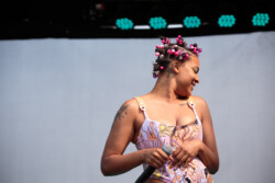 Rapper and producer Myst Milano performs at Lavender Wild Festival in Toronto