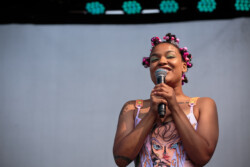 Rapper and producer Myst Milano performs at Lavender Wild Festival in Toronto