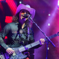 Nico G. Swarley performs with Vern Daysel & The Burning Breeze in Fort Lauderdale, Florida, on January 24, 2026.