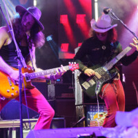 Vern Daysel and Nico G. Swarley perform with Vern Daysel & The Burning Breeze in Fort Lauderdale, Florida, on January 24, 2026.