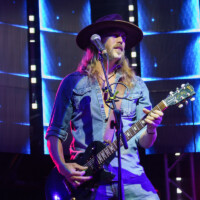 Coby Dante performs with Vern Daysel & The Burning Breeze in Fort Lauderdale, Florida, on January 24, 2026.