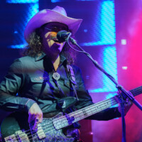 Nico G. Swarley performs with Vern Daysel & The Burning Breeze in Fort Lauderdale, Florida, on January 24, 2026.