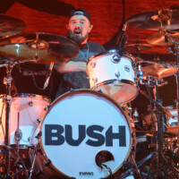 Nik Hughes performs with Bush in Hollywood, Florida, on May 12, 2026. The performance was part of the "The Land of Milk and Honey" tour. (Photo by Geoffrey Clowes/Sipa USA)