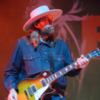 Chris Traynor performs with Bush in Hollywood, Florida, on May 12, 2026. The performance was part of the "The Land of Milk and Honey" tour. (Photo by Geoffrey Clowes/Sipa USA)