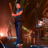 Gavin Rossdale and Coery Britz perform with Bush in Hollywood, Florida, on May 12, 2026. The performance was part of the "The Land of Milk and Honey" tour. (Photo by Geoffrey Clowes/Sipa USA)