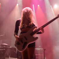 Gaby Elise performs with James and the Cold Gun in Hollywood, Florida, on May 12, 2026. (Photo by Geoffrey Clowes/Sipa USA)