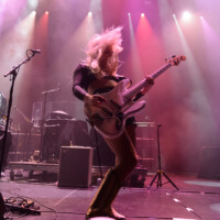 Gaby Elise performs with James and the Cold Gun in Hollywood, Florida, on May 12, 2026. (Photo by Geoffrey Clowes/Sipa USA)