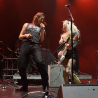 James Joseph and Gaby Elise perform with James and the Cold Gun in Hollywood, Florida, on May 12, 2026. (Photo by Geoffrey Clowes/Sipa USA)