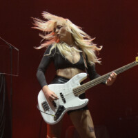 Gaby Elise performs with James and the Cold Gun in Hollywood, Florida, on May 12, 2026. (Photo by Geoffrey Clowes/Sipa USA)