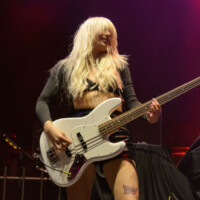 Gaby Elise performs with James and the Cold Gun in Hollywood, Florida, on May 12, 2026. (Photo by Geoffrey Clowes/Sipa USA)