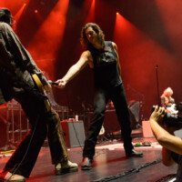 james Biss and James Joseph perform with James and the Cold Gun in Hollywood, Florida, on May 12, 2026. (Photo by Geoffrey Clowes/Sipa USA)