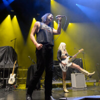 James Joseph and Gaby Elise perform with James and the Cold Gun in Hollywood, Florida, on May 12, 2026. (Photo by Geoffrey Clowes/Sipa USA)