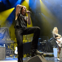 James Joseph and Gaby Elise perform with James and the Cold Gun in Hollywood, Florida, on May 12, 2026. (Photo by Geoffrey Clowes/Sipa USA)