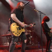 Wolfgang Van Halen and Frank Sidoris perform with Mammoth in Hollywood, Florida, on May 12, 2026. (Photo by Geoffrey Clowes/Sipa USA)